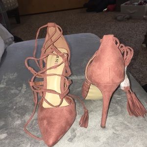 JustFab Lace-up Heels